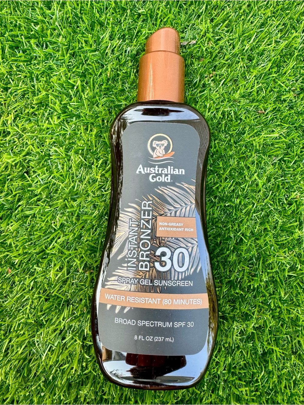 Australian Gold Instant Bronzer SPF 30 Spray Gel Sunscreen - Bronze